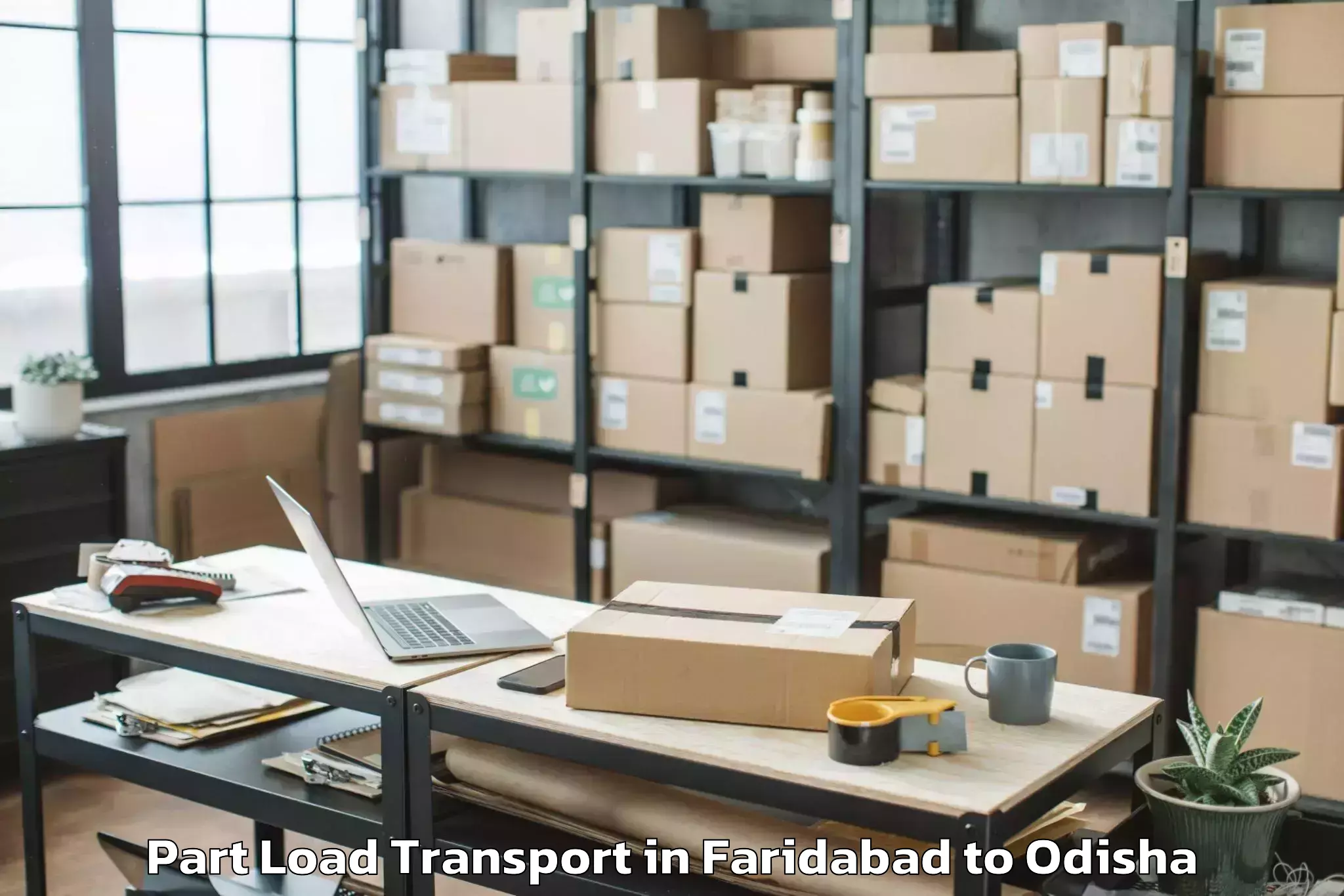 Book Faridabad to Baudh Part Load Transport Online